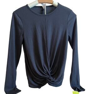 All in Motion Women's Black Long Sleeve Twist Front T-Shirt - Size Small - NWT